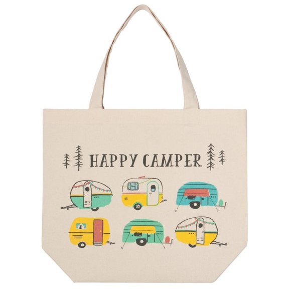 Danica Jubilee Happy Camper Cotton Tote Bag Vintage Campers / RV's / Ret… - Picture 1 of 10